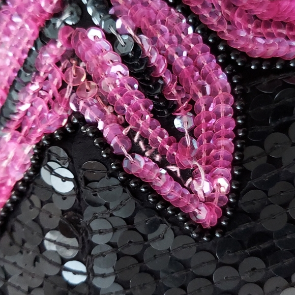 Vintage Jakelin Designs Floral Sequins & Beaded Top Size 3X Black - Picture 15 of 16